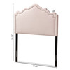 Baxton Studio Nadeen Light Pink Velvet Upholstered Twin Size Headboard 156-9339